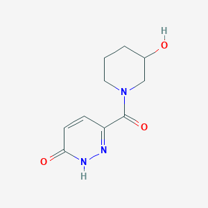 molecular formula C10H13N3O3 B1486572 6-(3-Hydroxypiperidine-1-carbonyl)-2,3-dihydropyridazin-3-one CAS No. 1155001-40-3