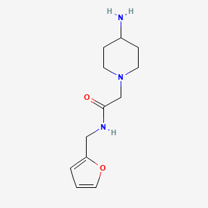 molecular formula C12H19N3O2 B1486576 2-(4-aminopiperidin-1-yl)-N-[(furan-2-yl)methyl]acetamide CAS No. 1154548-73-8