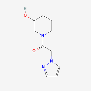 molecular formula C10H15N3O2 B1486580 1-(3-hydroxypiperidin-1-yl)-2-(1H-pyrazol-1-yl)ethan-1-one CAS No. 1154152-45-0