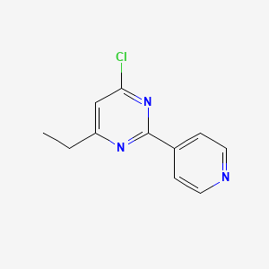 molecular formula C11H10ClN3 B1486584 4-氯-6-乙基-2-(吡啶-4-基)嘧啶 CAS No. 1153412-18-0