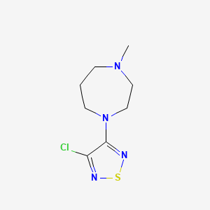 molecular formula C8H13ClN4S B1486588 3-Chloro-4-(4-methyl-1,4-diazepan-1-yl)-1,2,5-thiadiazole CAS No. 870987-98-7