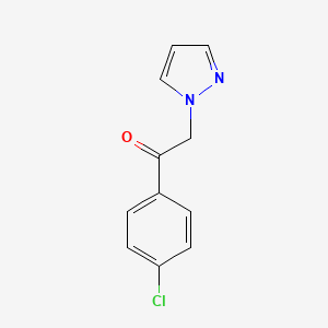 molecular formula C11H9ClN2O B1486591 1-(4-chlorophenyl)-2-(1H-pyrazol-1-yl)ethanone CAS No. 1457-52-9