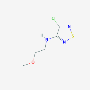molecular formula C5H8ClN3OS B1486592 4-chloro-N-(2-methoxyethyl)-1,2,5-thiadiazol-3-amine CAS No. 1156936-13-8