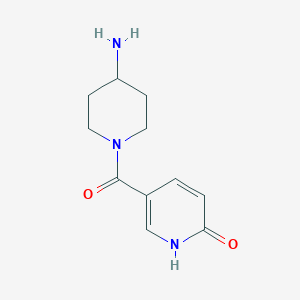 molecular formula C11H15N3O2 B1486594 (4-Aminopiperidin-1-yl)(6-hydroxypyridin-3-yl)methanone CAS No. 1154259-26-3
