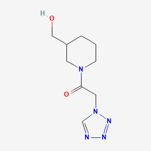 molecular formula C9H15N5O2 B1486595 1-[3-(hydroxymethyl)piperidin-1-yl]-2-(1H-1,2,3,4-tetrazol-1-yl)ethan-1-one CAS No. 1156806-00-6