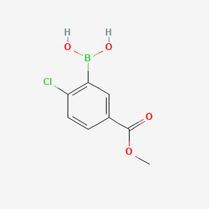 molecular formula C8H8BClO4 B1486596 2-Chloro-5-(methoxycarbonyl)phenylboronic acid CAS No. 913835-92-4