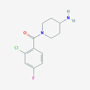 molecular formula C12H14ClFN2O B1486601 1-(2-氯-4-氟苯甲酰)哌啶-4-胺 CAS No. 1154258-30-6
