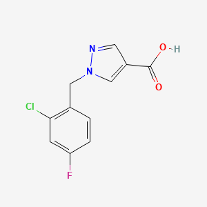 1-[(2-chloro-4-fluorophenyl)methyl]-1H-pyrazole-4-carboxylic acid