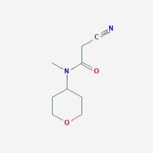 2-cyano-N-methyl-N-(oxan-4-yl)acetamide