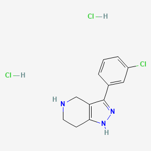 3-(3-Chlorophenyl)-4,5,6,7-tetrahydro-2h-pyrazolo[4,3-c]pyridine dihydrochloride