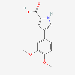 molecular formula C13H13NO4 B1486644 4-(3,4-二甲氧基苯基)-1H-吡咯-2-羧酸 CAS No. 1204296-63-8