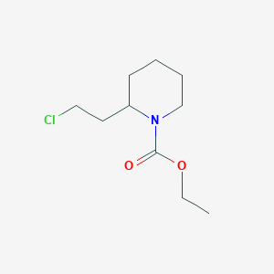 molecular formula C10H18ClNO2 B1486653 Ethyl 2-(2-chloroethyl)piperidine-1-carboxylate CAS No. 865076-02-4