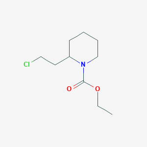 molecular formula C10H18ClNO2 B1486653 2-(2-氯乙基)哌啶-1-甲酸乙酯 CAS No. 865076-02-4