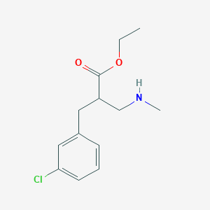 molecular formula C13H18ClNO2 B1486658 Ethyl 3-(3-chloro-phenyl)-2-methylaminomethyl-propionate CAS No. 886366-08-1