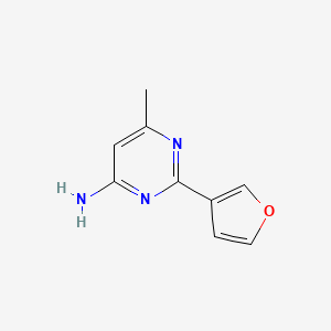 molecular formula C9H9N3O B1486660 2-(Furan-3-yl)-6-methylpyrimidin-4-amine CAS No. 1159815-92-5