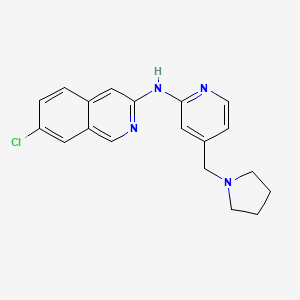 molecular formula C19H19ClN4 B1486664 7-Chloro-N-(4-(pyrrolidin-1-ylmethyl)pyridin-2-yl)isoquinolin-3-amine CAS No. 1204701-70-1