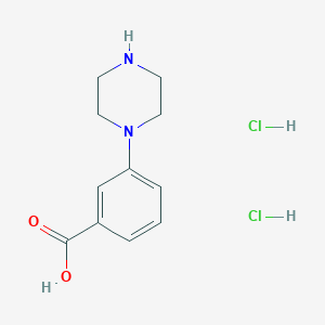 molecular formula C11H16Cl2N2O2 B1486666 3-Piperazin-1-yl-benzoic acid dihydrochloride CAS No. 1187931-15-2