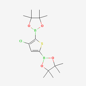 molecular formula C16H25B2ClO4S B1486685 2,2'-(3-Chlorothiophene-2,5-diyl)bis(4,4,5,5-tetramethyl-1,3,2-dioxaborolane) CAS No. 942070-14-6