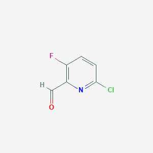 molecular formula C6H3ClFNO B1486687 6-Chloro-3-fluoropicolinaldehyde CAS No. 884494-77-3