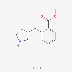 molecular formula C13H18ClNO2 B1486697 Methyl 2-(3-pyrrolidinylmethyl)benzoate hydrochloride CAS No. 1187172-29-7