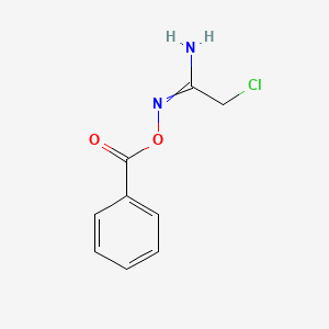 molecular formula C9H9ClN2O2 B14866989 O1-benzoyl-2-chloroethanehydroximamide 