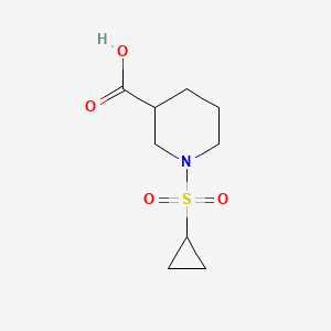 molecular formula C9H15NO4S B1486725 1-(Cyclopropylsulfonyl)piperidine-3-carboxylic acid CAS No. 1203045-74-2