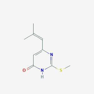 molecular formula C9H12N2OS B1486736 6-(2-methylprop-1-en-1-yl)-2-(methylthio)pyrimidin-4(3H)-one CAS No. 2098045-06-6