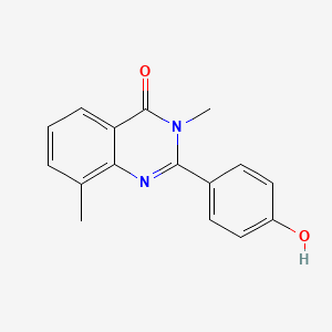 molecular formula C16H14N2O2 B1486752 2-(4-hydroxyphenyl)-3,8-dimethyl-4(3H)-quinazolinone CAS No. 870997-59-4