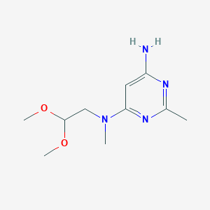 molecular formula C10H18N4O2 B14867716 N4-(2,2-dimethoxyethyl)-N4,2-dimethylpyrimidine-4,6-diamine 