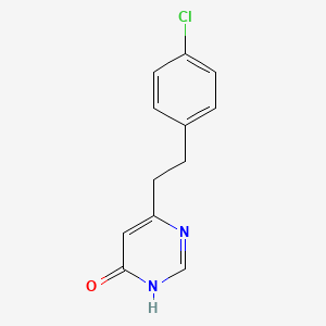 molecular formula C12H11ClN2O B1486802 6-(4-Chlorophenethyl)pyrimidin-4-ol CAS No. 2092803-42-2