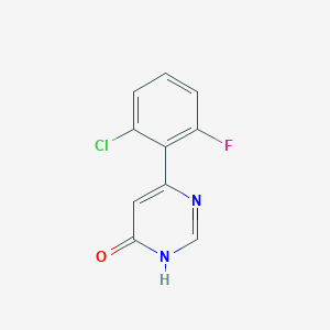 molecular formula C10H6ClFN2O B1486808 6-(2-Chloro-6-fluorophenyl)pyrimidin-4-ol CAS No. 1933631-27-6