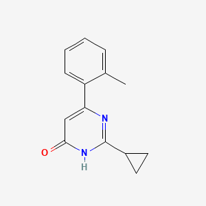 molecular formula C14H14N2O B1486813 2-环丙基-6-(邻甲苯基)嘧啶-4-醇 CAS No. 1159821-15-4
