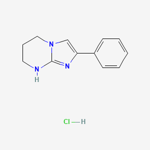 molecular formula C12H14ClN3 B1486816 2-phenyl-5H,6H,7H,8H-imidazo[1,2-a]pyrimidine hydrochloride CAS No. 1803571-96-1