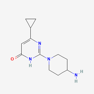 molecular formula C12H18N4O B1486819 2-(4-aminopiperidin-1-yl)-6-cyclopropylpyrimidin-4(3H)-one CAS No. 2098082-90-5
