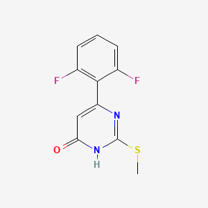 molecular formula C11H8F2N2OS B1486822 6-(2,6-difluorophenyl)-2-(methylthio)pyrimidin-4(3H)-one CAS No. 2097967-44-5