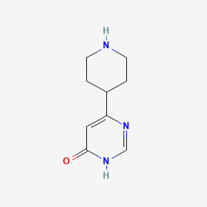molecular formula C9H13N3O B1486824 6-(piperidin-4-yl)pyrimidin-4(3H)-one CAS No. 1368467-37-1