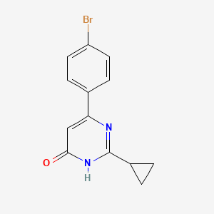molecular formula C13H11BrN2O B1486829 6-(4-Bromophenyl)-2-cyclopropylpyrimidin-4-ol CAS No. 1977709-94-6
