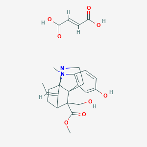 (E)-But-2-enedioic acid;methyl (13Z)-13-ethylidene-4-hydroxy-18-(hydroxymethyl)-8-methyl-8,15-diazapentacyclo[10.5.1.01,9.02,7.09,15]octadeca-2(7),3,5-triene-18-carboxylate