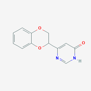 molecular formula C12H10N2O3 B1486834 6-(2,3-Dihydrobenzo[b][1,4]dioxin-2-yl)pyrimidin-4-ol CAS No. 2098088-23-2