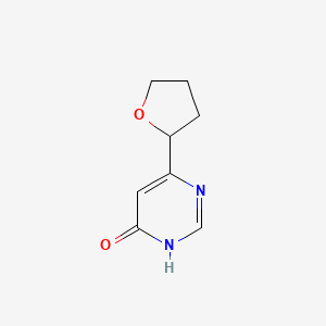 molecular formula C8H10N2O2 B1486836 6-(Tetrahydrofuran-2-yl)pyrimidin-4-ol CAS No. 2090612-30-7
