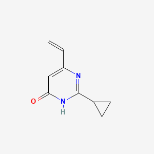 molecular formula C9H10N2O B1486838 2-Cyclopropyl-6-vinylpyrimidin-4-ol CAS No. 2091639-59-5
