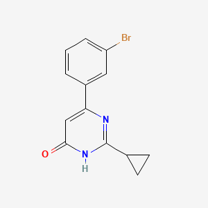 molecular formula C13H11BrN2O B1486839 6-(3-Bromophenyl)-2-cyclopropylpyrimidin-4-ol CAS No. 2098026-07-2