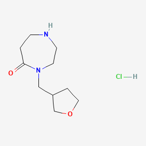 4-[(Oxolan-3-yl)methyl]-1,4-diazepan-5-one hydrochloride