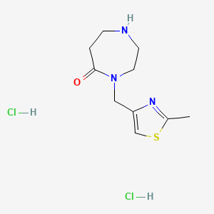 4-[(2-Methyl-1,3-thiazol-4-yl)methyl]-1,4-diazepan-5-one dihydrochloride