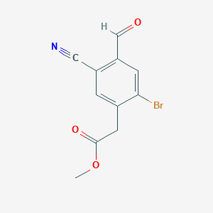 Methyl 2-bromo-5-cyano-4-formylphenylacetate