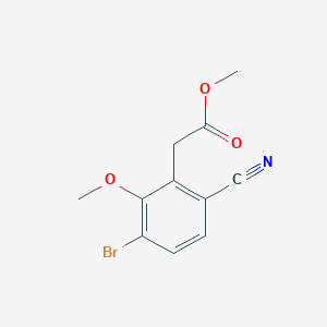 molecular formula C11H10BrNO3 B1486869 Methyl 3-bromo-6-cyano-2-methoxyphenylacetate CAS No. 1805248-75-2