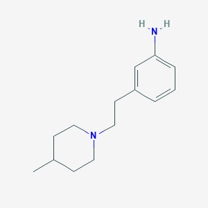 molecular formula C14H22N2 B1486881 3-[2-(4-Methylpiperidin-1-yl)ethyl]aniline CAS No. 1018517-70-8