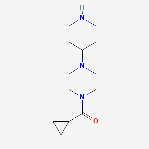 molecular formula C13H23N3O B1486883 1-Cyclopropanecarbonyl-4-(piperidin-4-yl)piperazine CAS No. 1082516-30-0