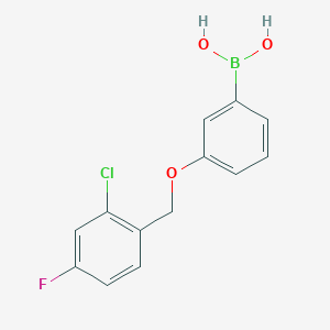 molecular formula C13H11BClFO3 B1486892 (3-((2-Chloro-4-fluorobenzyl)oxy)phenyl)boronic acid CAS No. 1256358-45-8