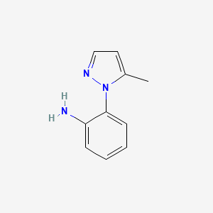 molecular formula C10H11N3 B1486894 2-(5-methyl-1H-pyrazol-1-yl)aniline CAS No. 1152583-05-5